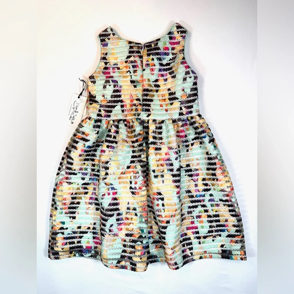 NWT‎ PIPPA & JULIE Girls’ Floral Fit & Flare Sleeveless Textured Dress Size 12